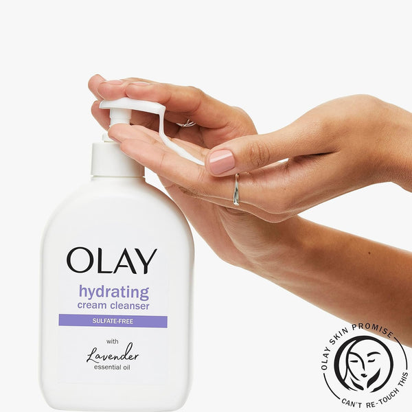 Olay Hydrating Cream Face Wash with Lavender Essential Oil, 16 oz