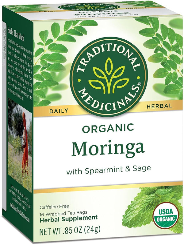 Traditional Medicinals Tea Moringa with Supermint Sage,16 ct