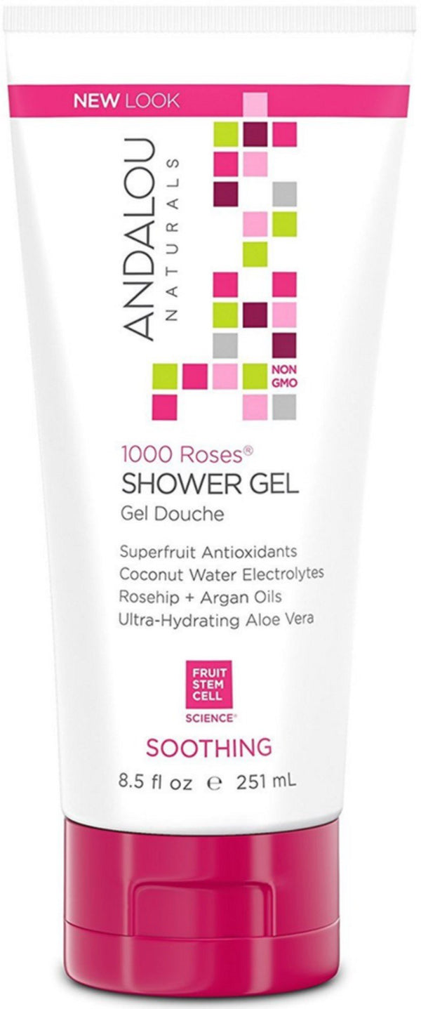 Andalou Naturals 1000 Roses Shower Gel, Soothing 8.50 oz