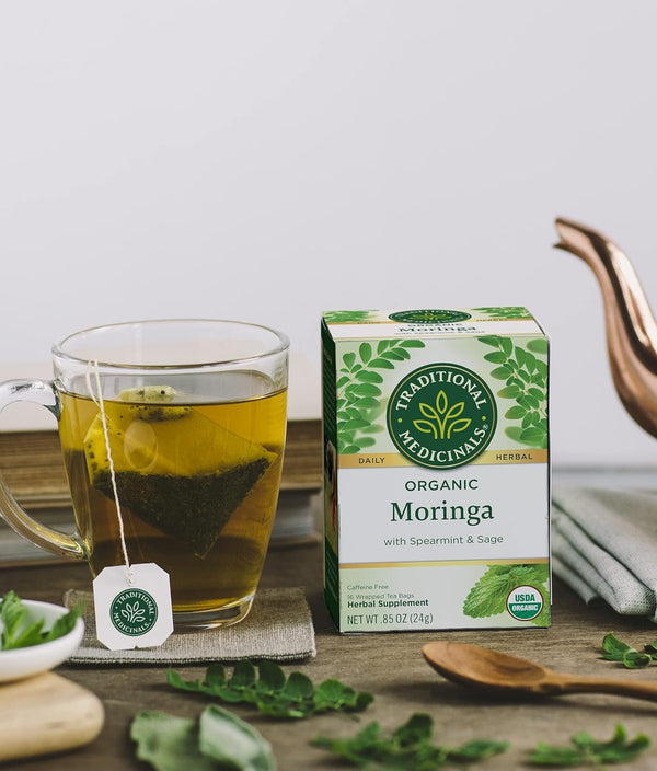 Traditional Medicinals Tea Moringa with Supermint Sage,16 ct