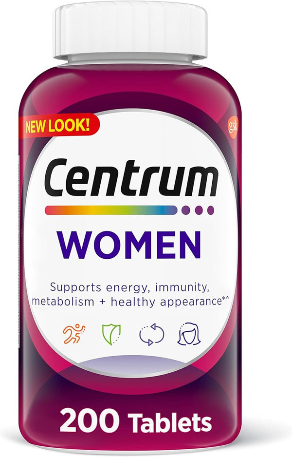 Centrum Multivitamin for Women, Multivitamin/Multimineral Supplement with Iron, Vitamin D3