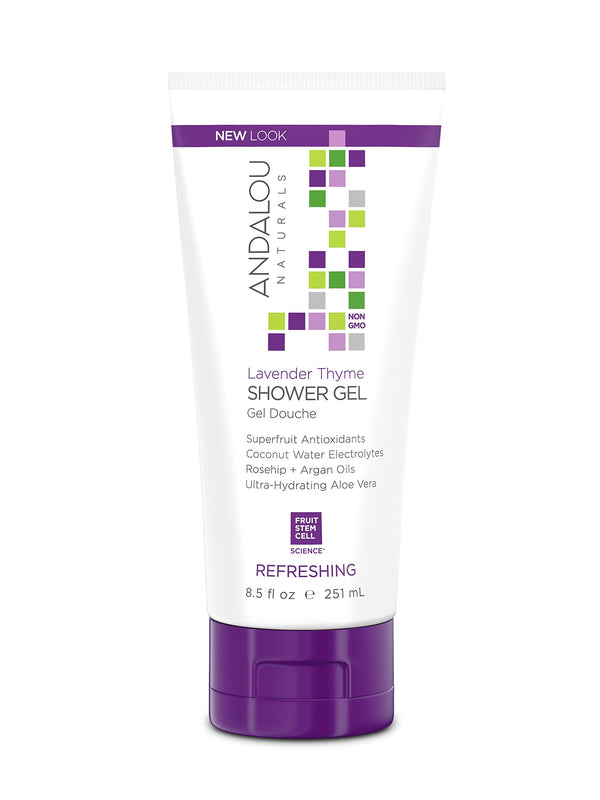 Andalou Naturals Mind & Body Refreshing Shower Gel, Lavender Thyme - 8.50 Oz - H&B Aisle