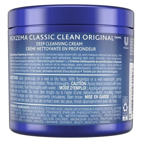 Noxzema Classic Clean Cream Original Deep Cleansing 12 Ounce