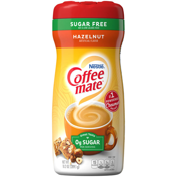 Nestle Coffee mate Sugar Free Powder Creamer, Hazelnut, 10.2 Ounce