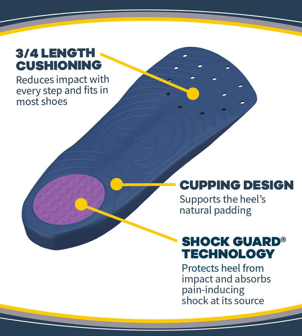 Dr. Scholl’s Heel Pain Relief Orthotic Inserts for Men (8-12) Insoles for Plantar Fasciitis and Heel Spurs