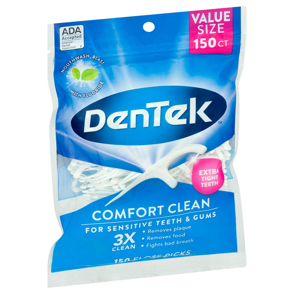 DenTek Comfort Clean Floss Picks, Silky Comfort Floss, 150 Count