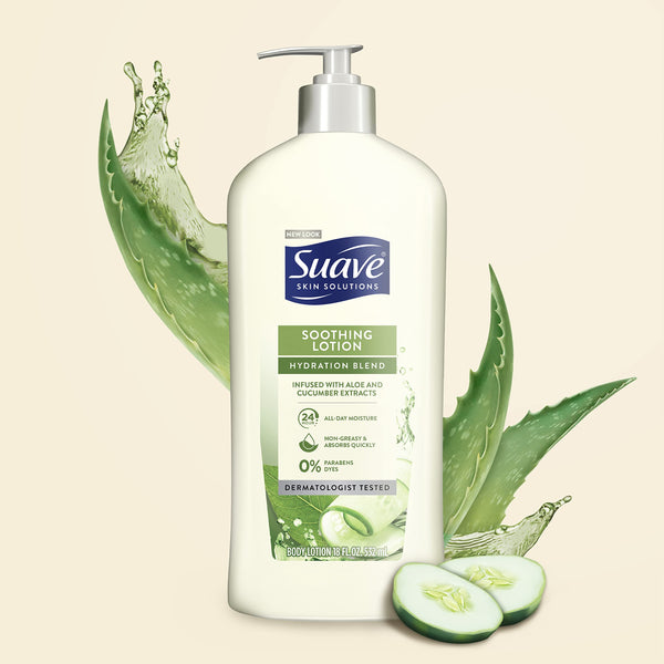 Suave Skin Solutions Body Lotion Soothing With Aloe 18oz