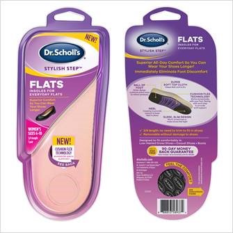 Dr. Scholl's Stylish Step Extended Comfort Insoles for Flats, 1 Pair, Size 6-10