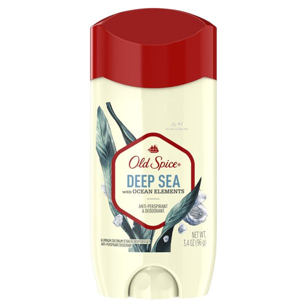 Old Spice Invisible Solid Antiperspirant Deodorant for Men, Deep Sea, 3.4 Oz.