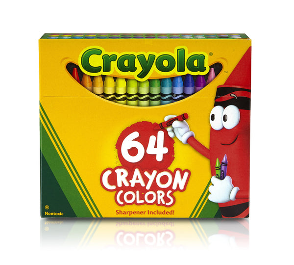 Crayola 64 Count Crayons With Built-In Sharpener - H&B Aisle