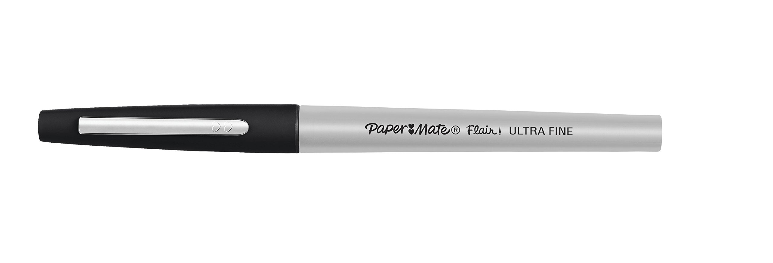 Paper Mate Flair Felt Tip Pens, Ultra Fine Point (0.4mm), Black, 12 Co