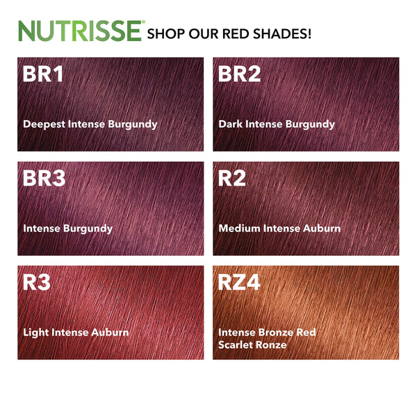 Garnier Nutrisse Ultra Color Nourishing Permanent Hair Color Cream, BR2 Dark Intense Burgundy Red Hair Dye