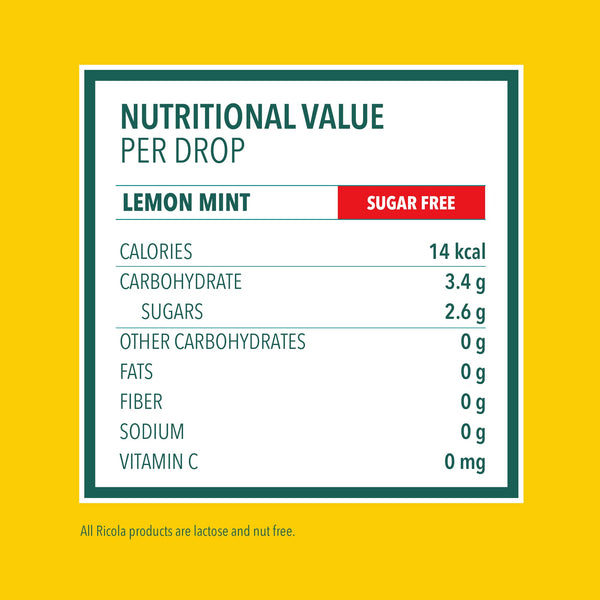 Ricola Sugar-Free Herb Throat Drops Lemon-Mint, 19 Drops