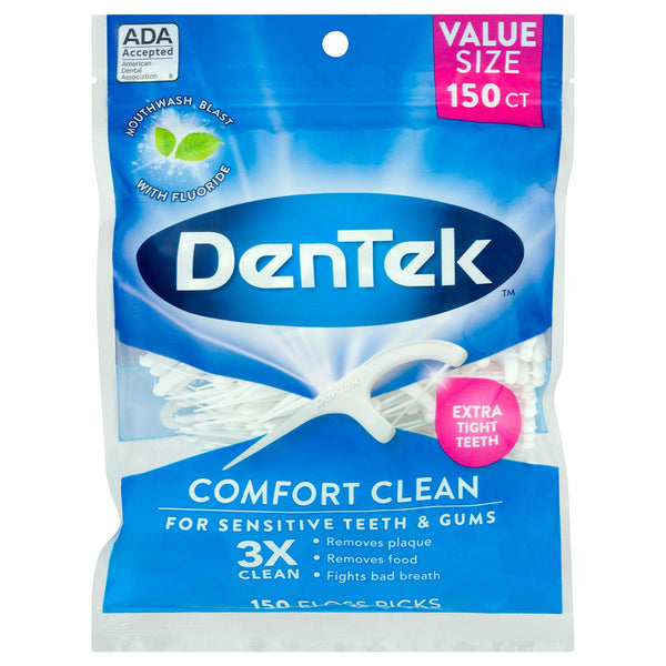 DenTek Comfort Clean Floss Picks, Silky Comfort Floss, 150 Count
