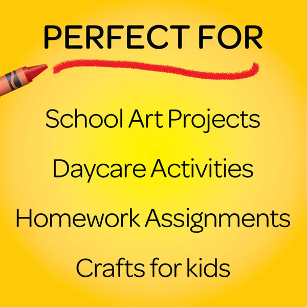 Crayola Crayons, School Supplies, Assorted Colors, 16 Count, Crayon Size 3-5/8