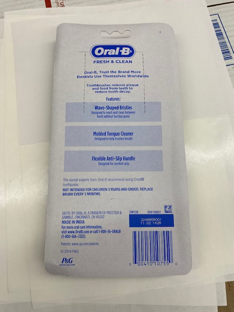 Oral B Fresh & Clean Toothbrush, Medium, 6 Count