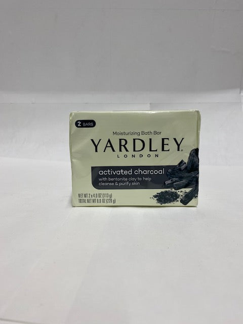 Yardley Activated Charcoal moisturizing bath bar, 4.25oz