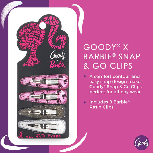 GOODY BARBIE 8PC Resin Clips