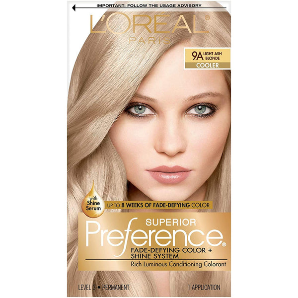 L'Oreal Superior Preference Light Ash Blonde 9A Cooler,1 Each