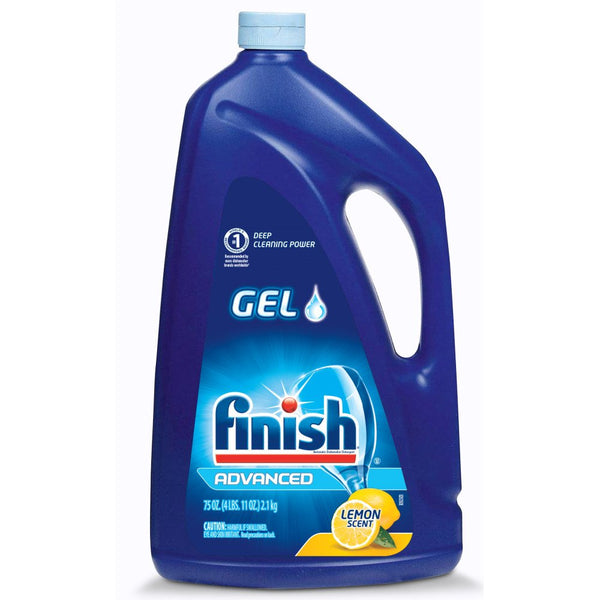 Finish Dishwasher Detergent Gel Liquid, Lemon Scent, 75oz