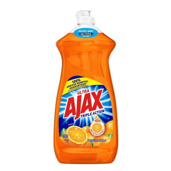 Ajax Ultra Triple Action Orange Dish Soap, 28 Fl Oz