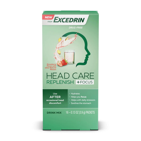 Head Care Replenish +Focus From Excedrin Drink Mix for Head Health Support - 16 Packets