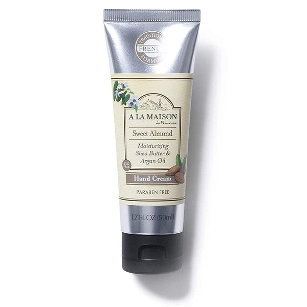 A LA MAISON De Provence Hand and Body Cream | Natural Moisturizing Lotion with Argan Oil and Shea Butter | Moisturizer for Dry Skin | Paraben and Phthalates Free | Sweet Almond Scent 1.7 Oz