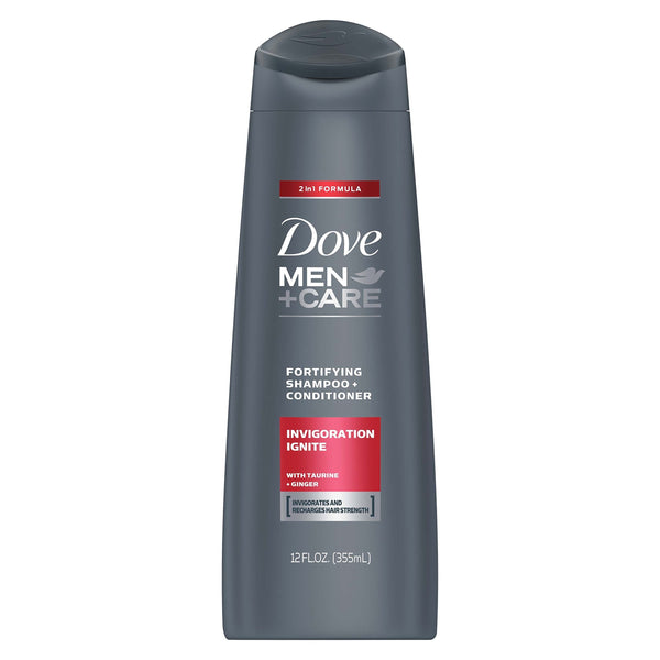 Dove Men+Care Shampoo and Conditioner, Invigoration Ignite, 12 oz