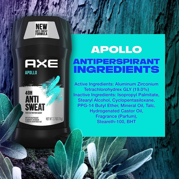 AXE Antiperspirant Deodorant Stick for Men Apollo 2.7 oz