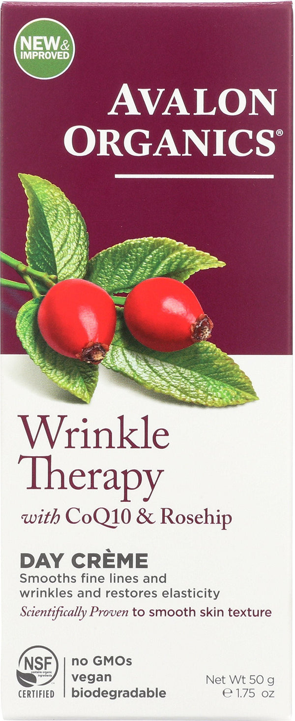 Avalon Organics Wrinkle Therapy with CoQ10 & Rosehip, 1.75 Ounce