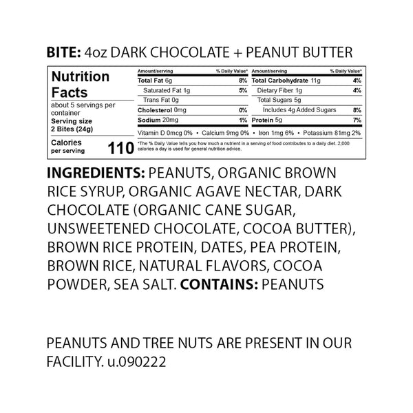 The Gluten Free Bar, Protein Bites, Dark Chocolate Peanut Butter, 4 Ounce, Vegan, Dairy Free, Non GMO, Soy Free
