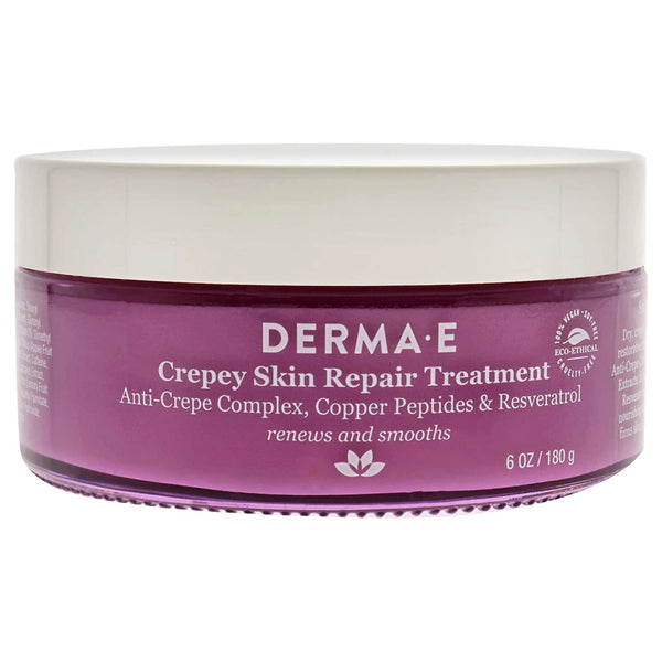 DERMA-E Crepey Skin Repair Treatment – Restorative Moisturizer Lotion – Body Cream for Dry Crepey Skin – Skin Firming Cream Improves Skin Elasticity and Thickness, 6 Oz