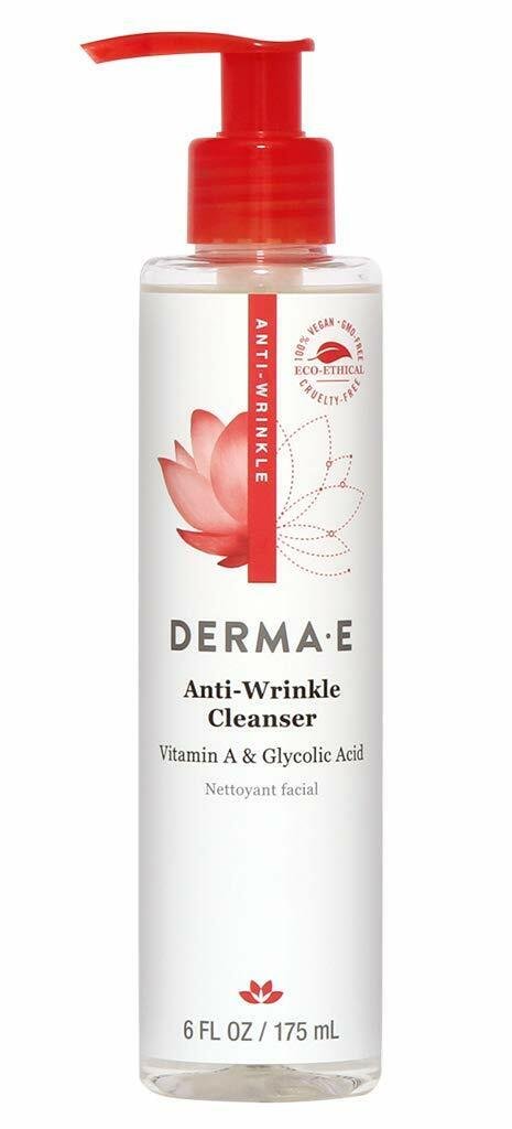 DERMA E Anti-Wrinkle Cleanser w/Glycolic Acid, 6 oz