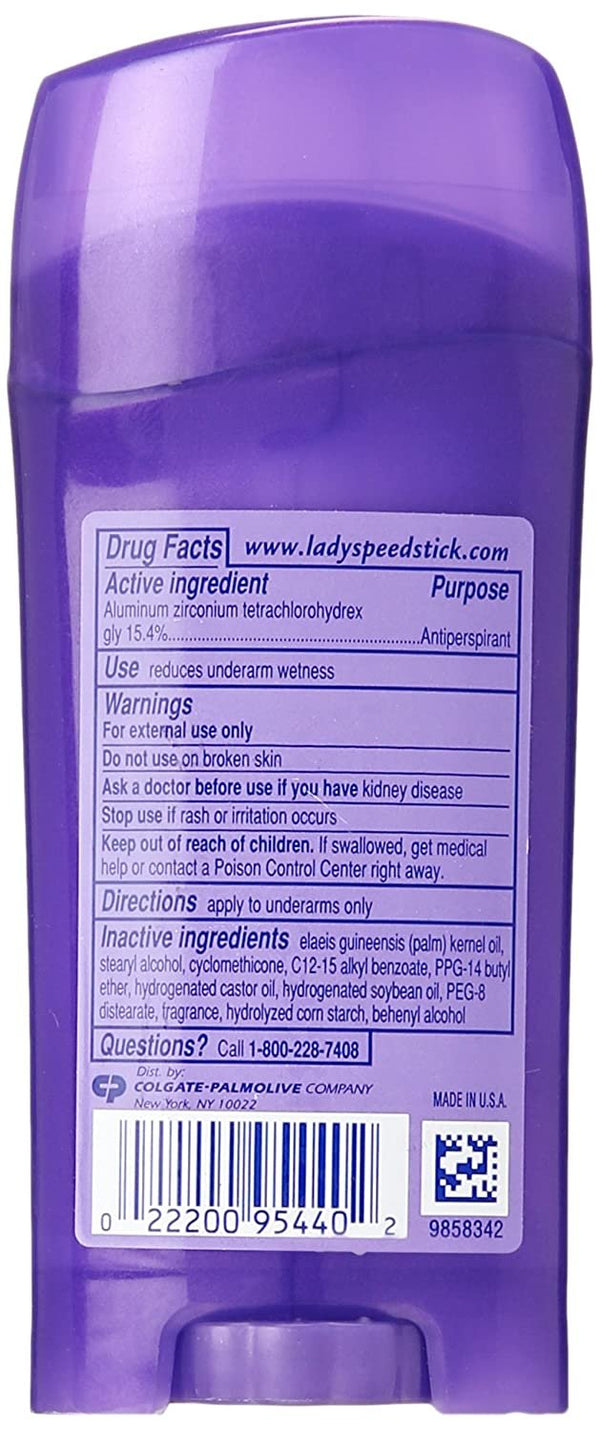 Lady Speed Stick Antiperspirant Deodorant, Invisible, Powder - 2.3 oz, Package may vary