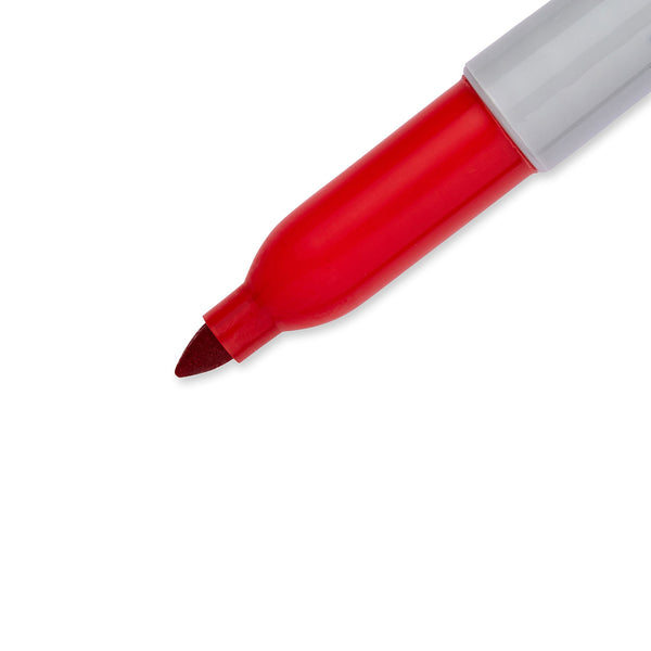 Sharpie 30102PP Permanent Markers, Fine Point Ink, Red