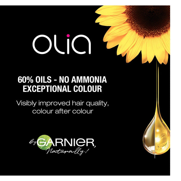 Garnier Olia Ammonia Free Permanent Hair Color, 100 Percent Gray Coverage (Packaging May Vary), 4.0 Dark Brown Hair Dye, Pack of 1