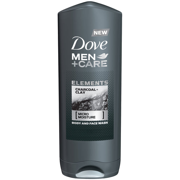 Dove Men+Care Elements Charcoal + Clay Body Wash, 13.5 oz