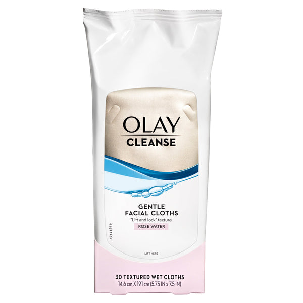 Olay Gentle Facial Cleansing Cloths with Rose Water, 30 Count