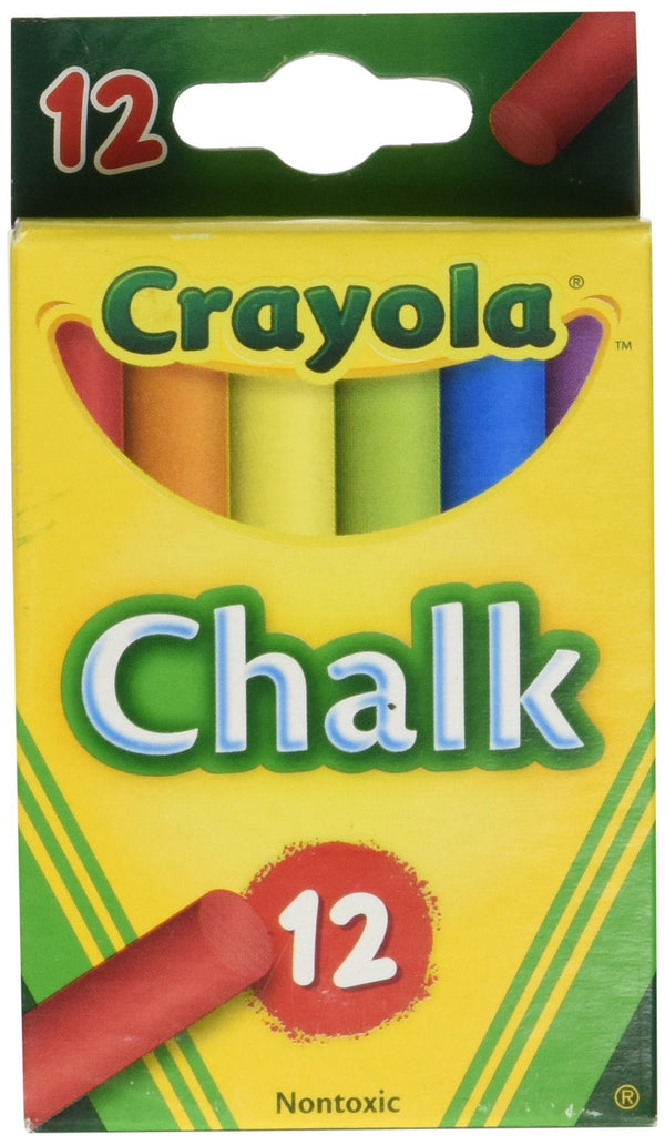 Crayola Chalk, Assorted Colors 12 ea ( Pack of 1)