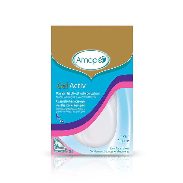 Amope GelActiv Ultra Slim Ball of Foot Insoles for Women, 1 pair, Size 5-10 - H&B Aisle