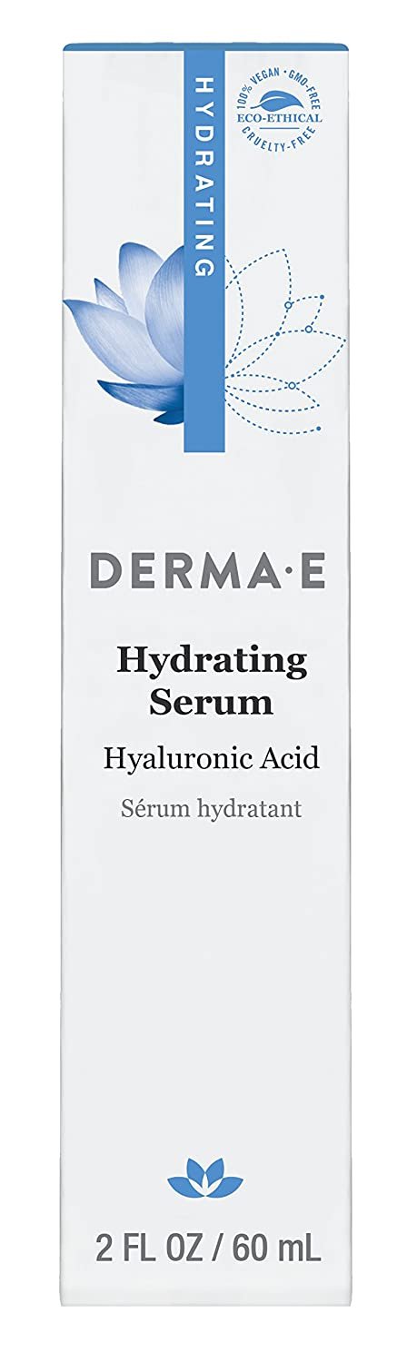 DERMA E Ultra Hydrating Dewy Skin Serum – Moisturizing Facial Treatment with Anti-Aging Squalane, Hyaluronic Acid and Ceramides to Smooth and Replenish, 2 FL Oz