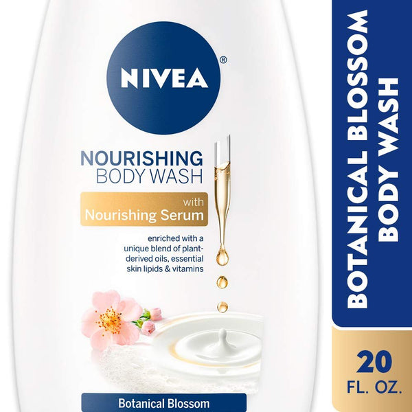 NIVEA Nourishing Botanical Blossom Body Wash, 20 Fl Oz