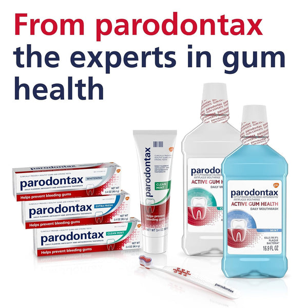 Parodontax Whitening Toothpaste for Bleeding Gums, Teeth Whitening and Gingivitis Treatment - 3.4 Ounces