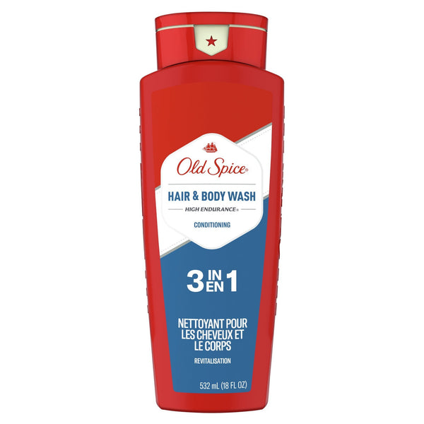 Old Spice High Endurance Hair and Body Wash Conditioner for Men, 18 fl oz
