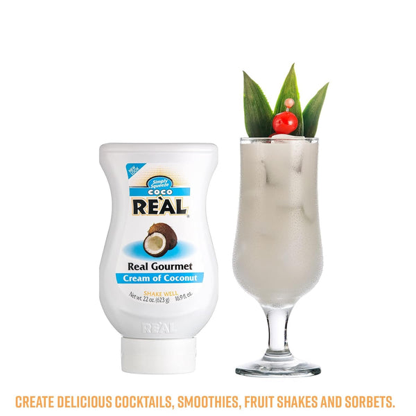 Coco Reàl, Cream of Coconut, 16.9 FL OZ Squeezable Bottle, Individually Boxed