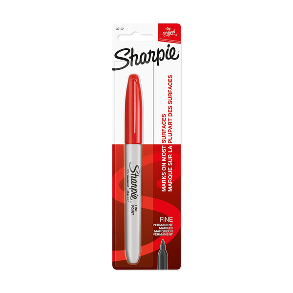 Sharpie 30102PP Permanent Markers, Fine Point Ink, Red - H&B Aisle