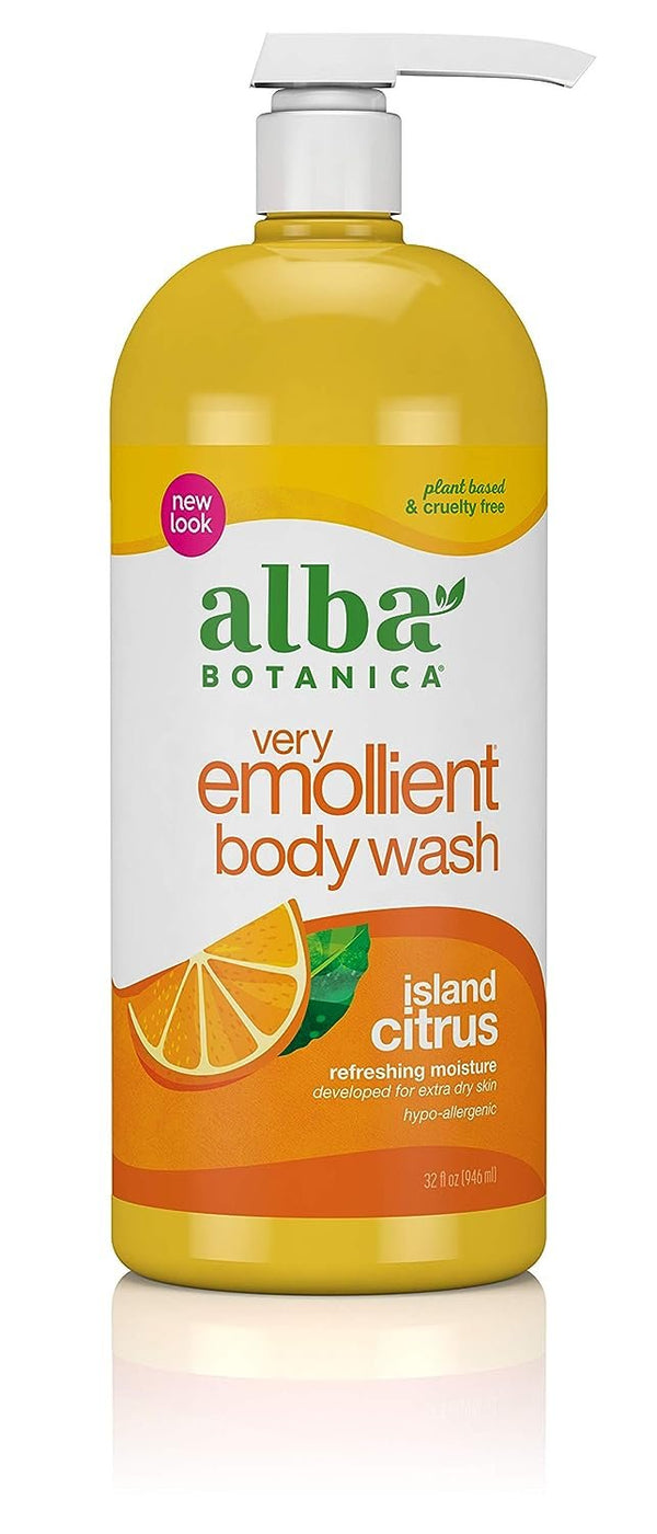 Alba Botanica Very Emollient Bath & Shower Gel, Honey Mango, 32 Oz