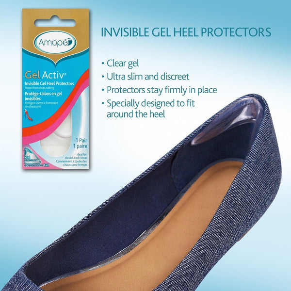Amope GelActiv Invisible Gel - Insole for Women, 1 pair, also available Heel Cushions, Heel Protectors, Sensitive Spots, and Ball of Foot