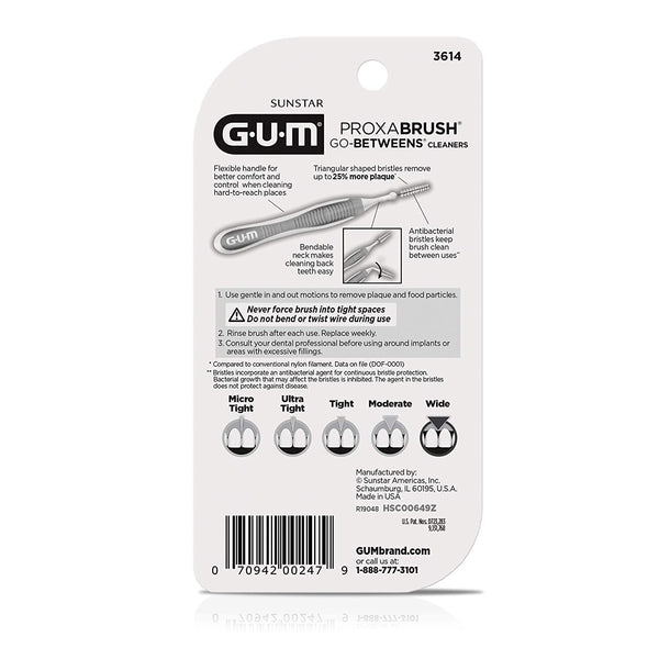 GUM Proxabrush Go-Betweens Interdental Brushes