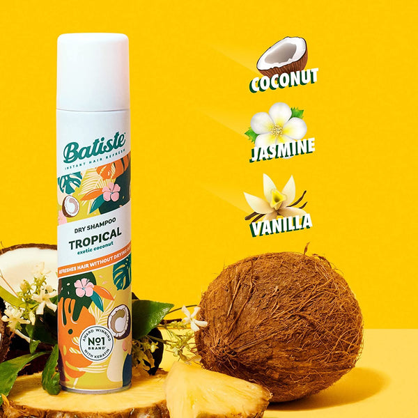 Batiste Dry Shampoo, Tropical, 6.73 Ounce (Packaging May Vary)